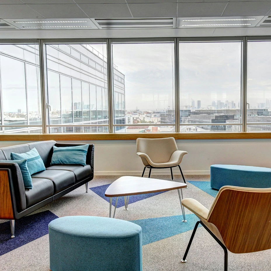 Commercial building interior office